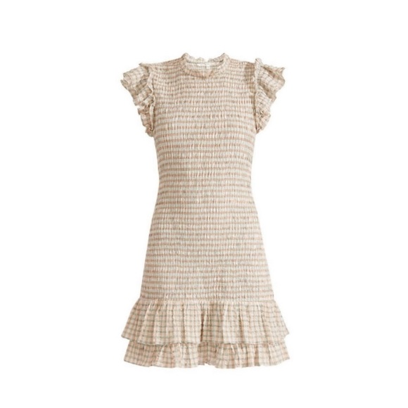 Veronica Beard Dress Smocked Ruffles Short $495 - Picture 8 of 13